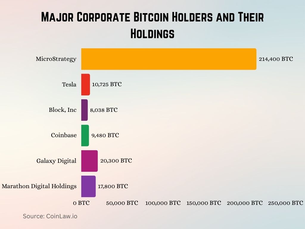2025 - Major Corporate Bitcoin Holders and Their Holdings